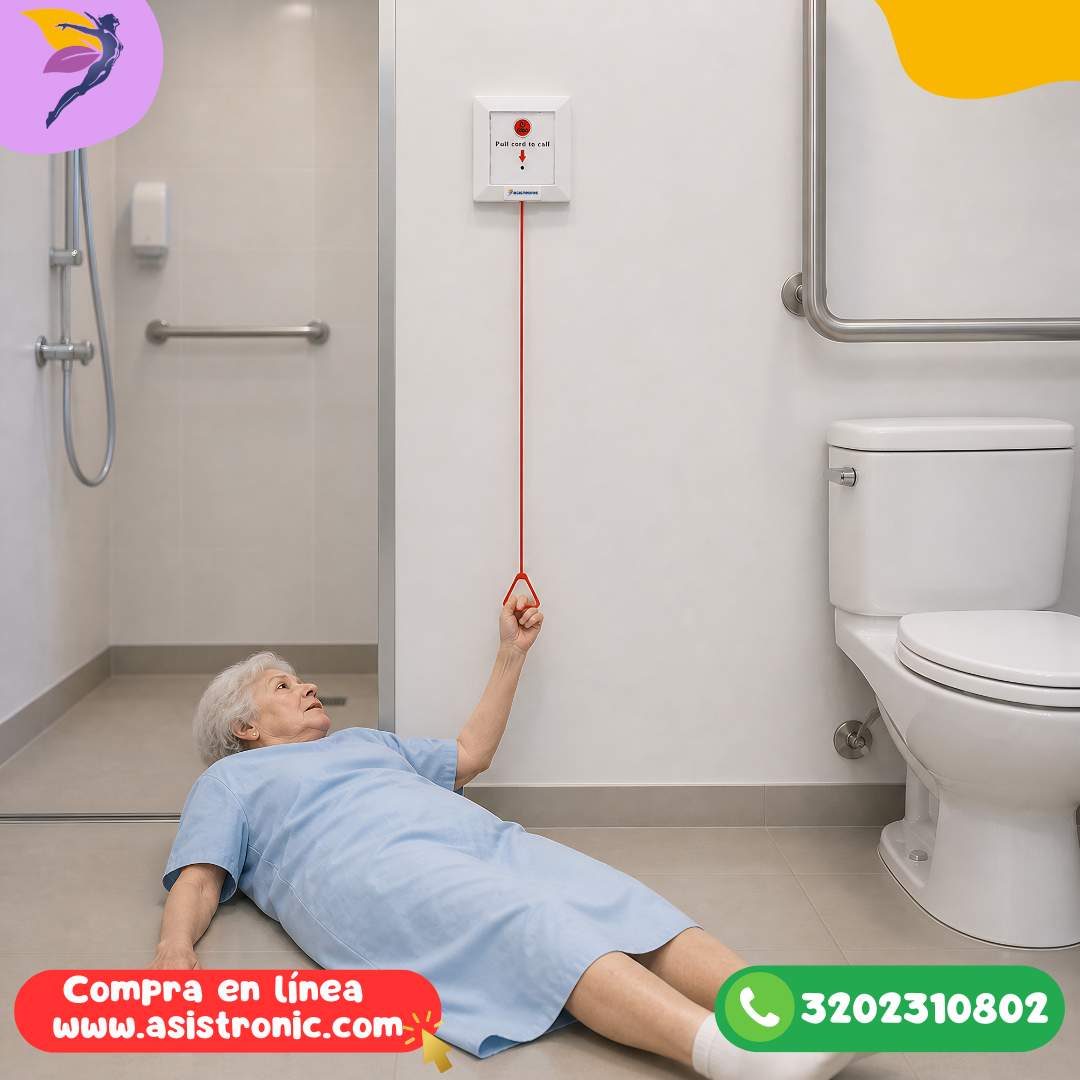 Botón de alarma para baño y habitación adultos mayores LEVA